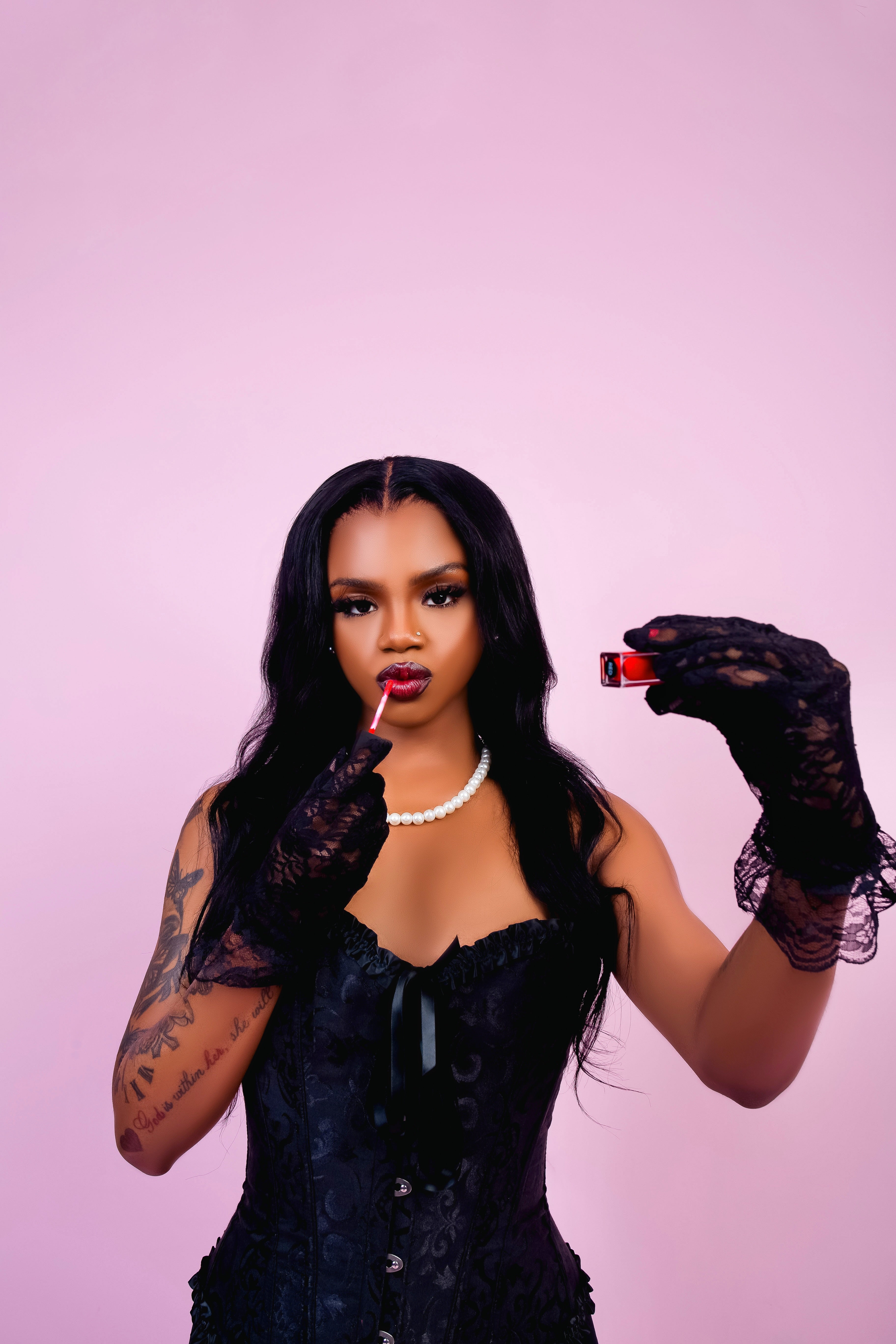 LED LIP GLOSS + MIRROR ( LUSCIOUS RED )