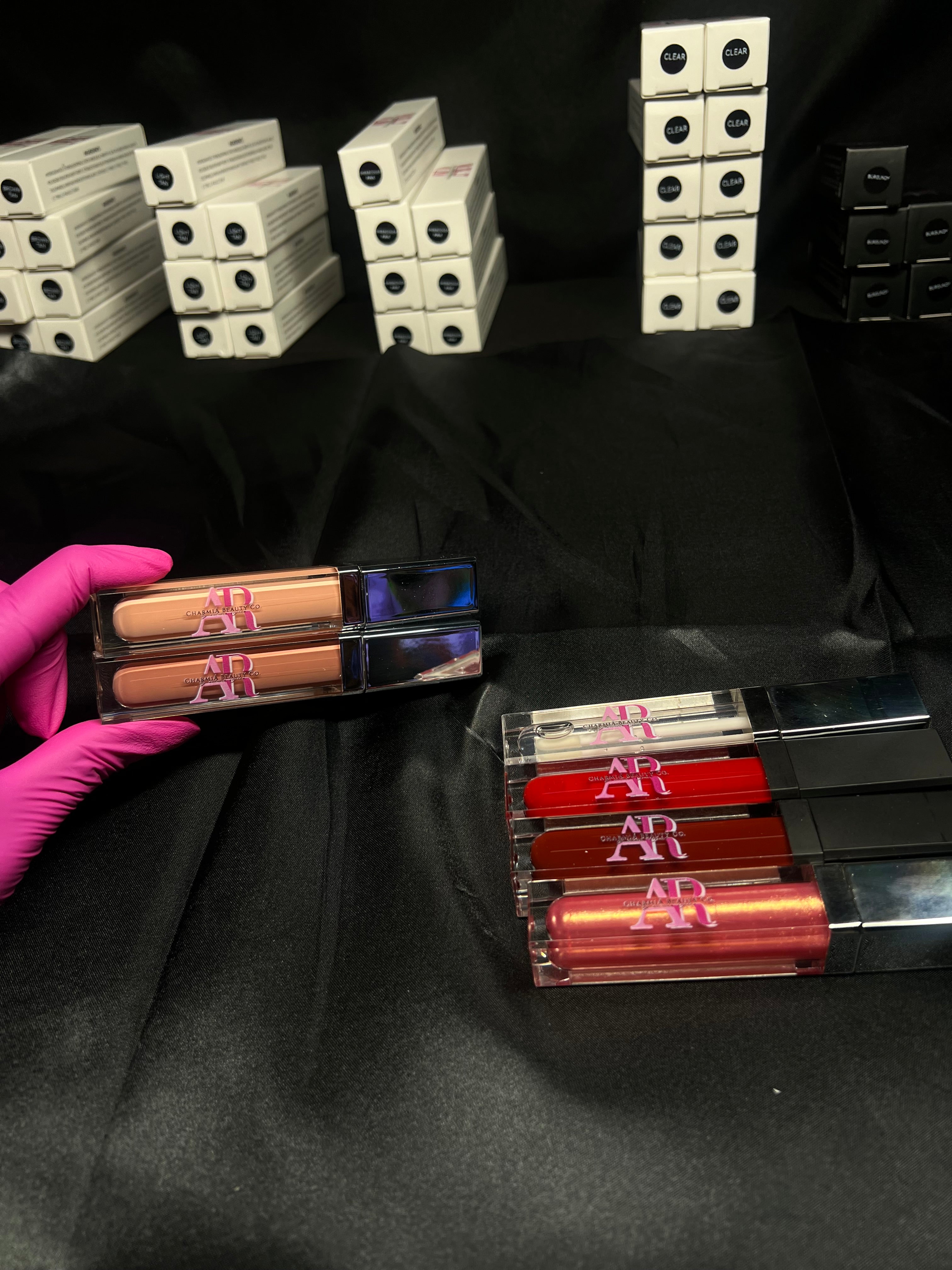 LED LIP GLOSS + MIRROR ( LUSCIOUS RED )